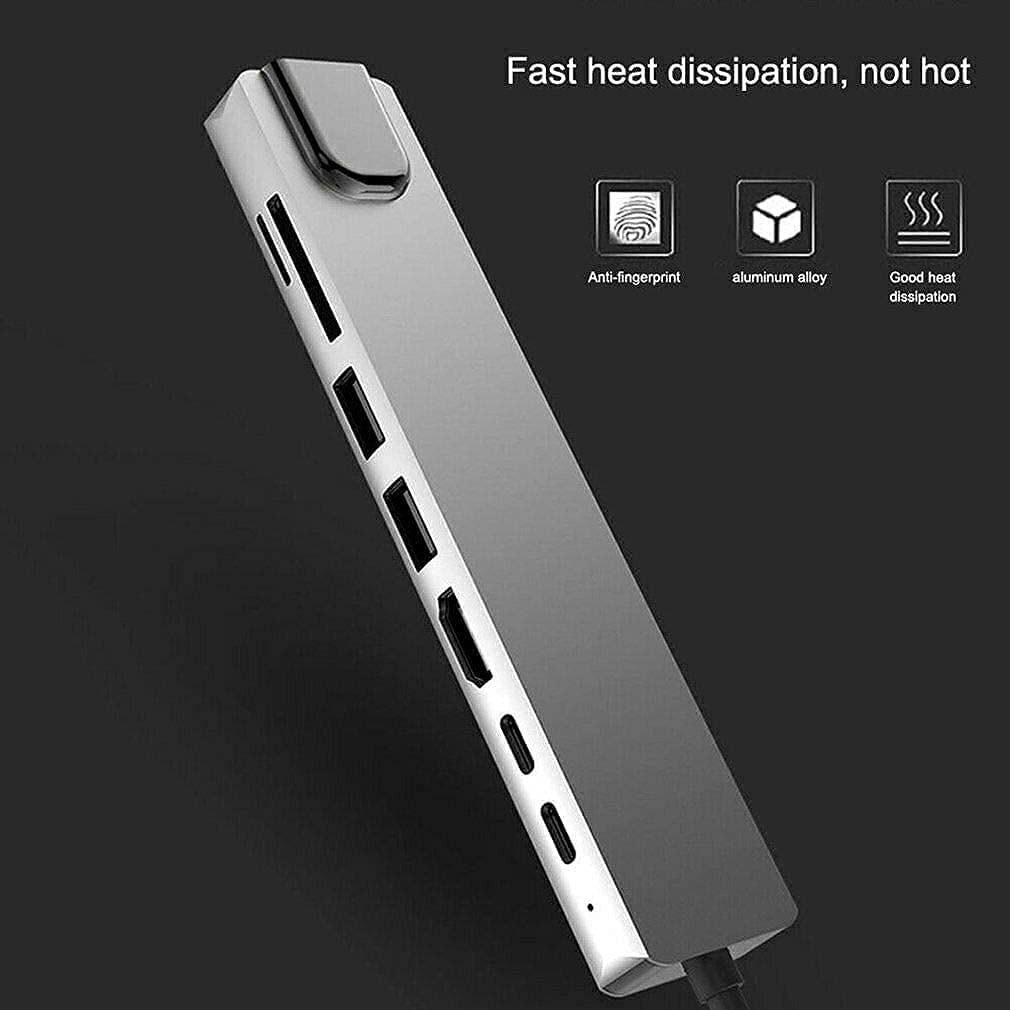 High-Performance 8-in-1 USB C Hub Dock Station for Electronics & Gaming