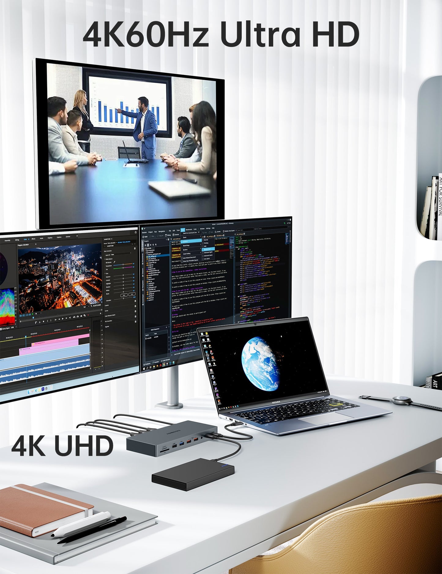 15-in-1 Triple Monitor USB C Laptop Docking Station | Ultimate Multi-Port Connectivity Solution