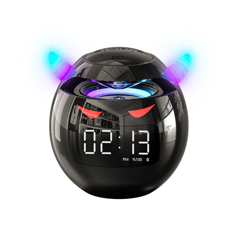 Wireless Ball Shaped Smart Bluetooth Speaker with Digital Alarm Clock
