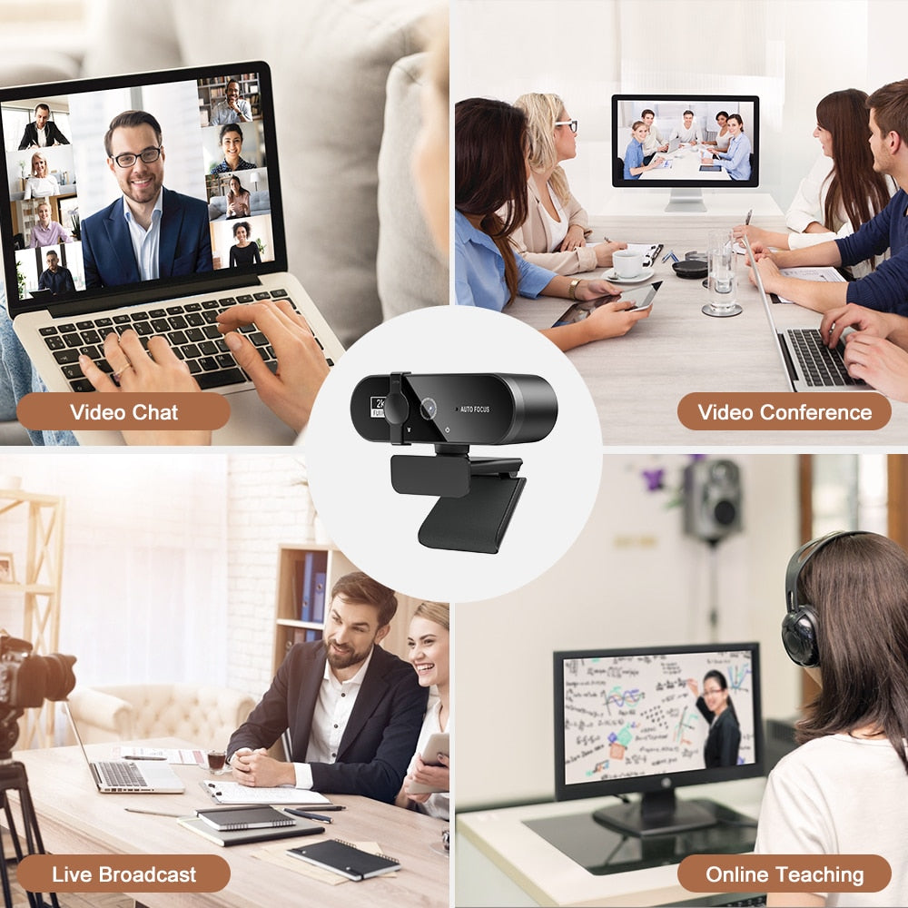 Ultra-HD 4K Mini Webcam with High-Quality Microphone - Perfect for Streaming & Video Conferencing