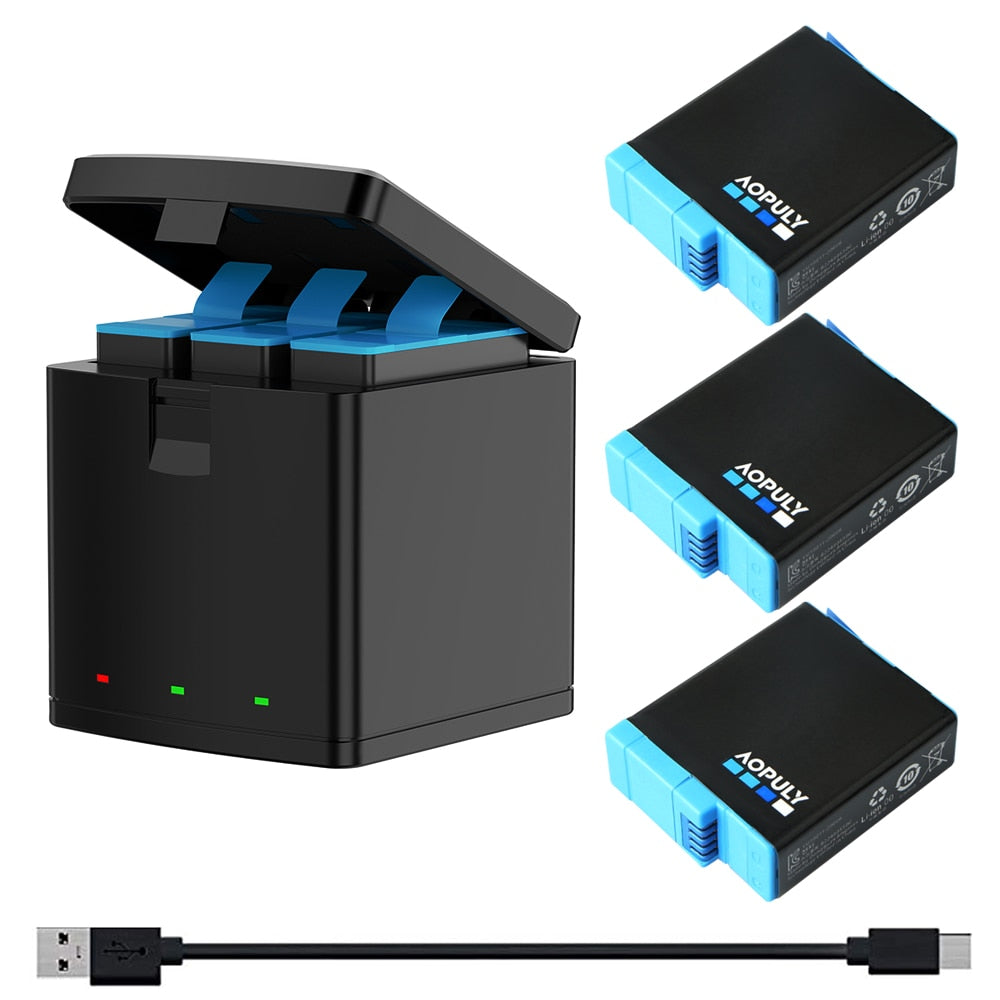 GoPro 11 10 9 Fast Charger Storage 1850mAh Rechargeable Battery | Efficient Power Solution