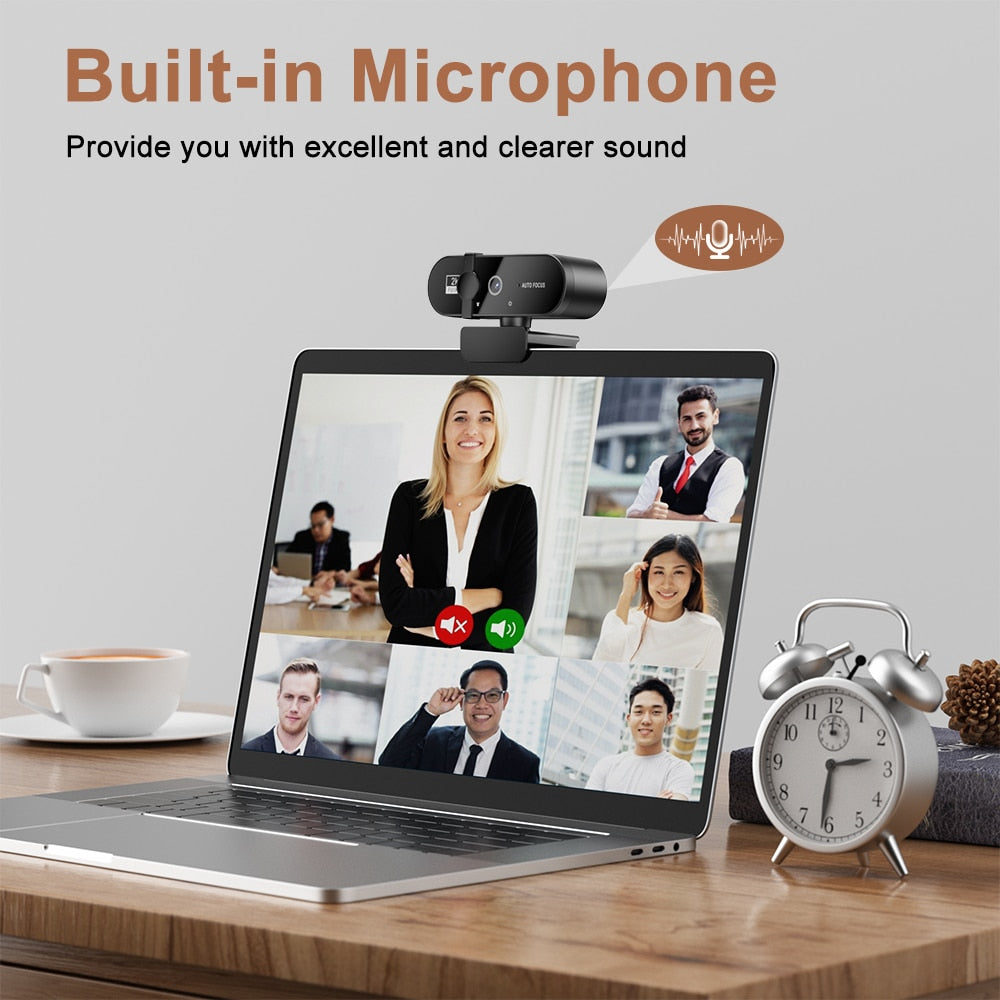 Ultra-HD 4K Mini Webcam with High-Quality Microphone - Perfect for Streaming & Video Conferencing