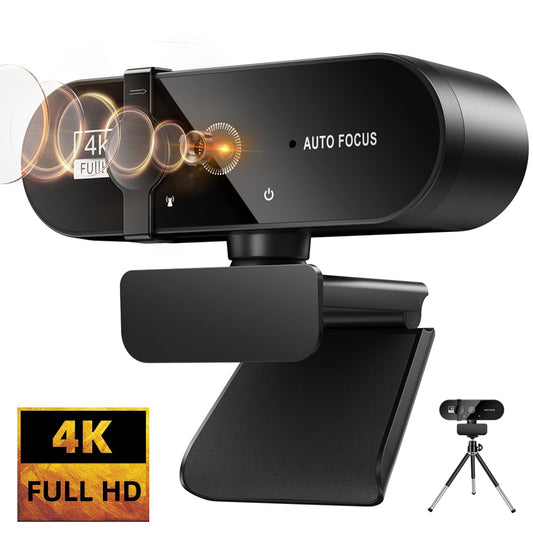 Ultra-HD 4K Mini Webcam with High-Quality Microphone - Perfect for Streaming & Video Conferencing