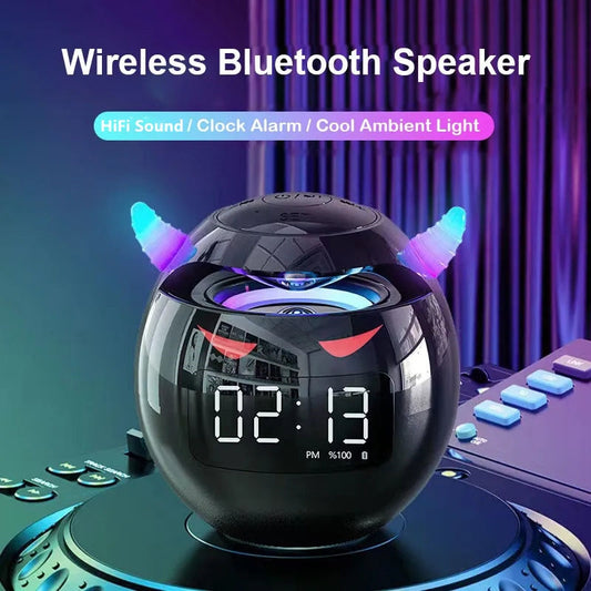 Wireless Ball Shaped Smart Bluetooth Speaker with Digital Alarm Clock